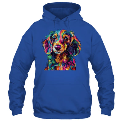 Dachshund Dog Colorful Face Dog Lover Men Women Shirt & Tank Top | siriusteestore