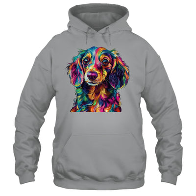 Dachshund Dog Colorful Face Dog Lover Men Women Shirt & Tank Top | siriusteestore