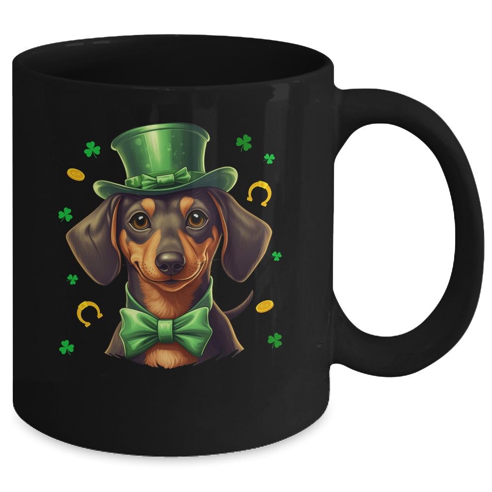 Dachshund St Patricks Day Leprechaun Shamrock Irish Mug | siriusteestore
