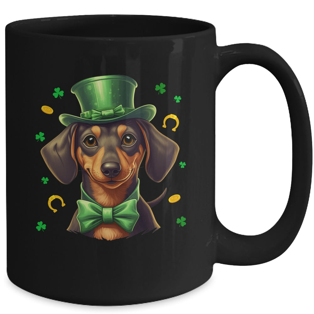 Dachshund St Patricks Day Leprechaun Shamrock Irish Mug | siriusteestore