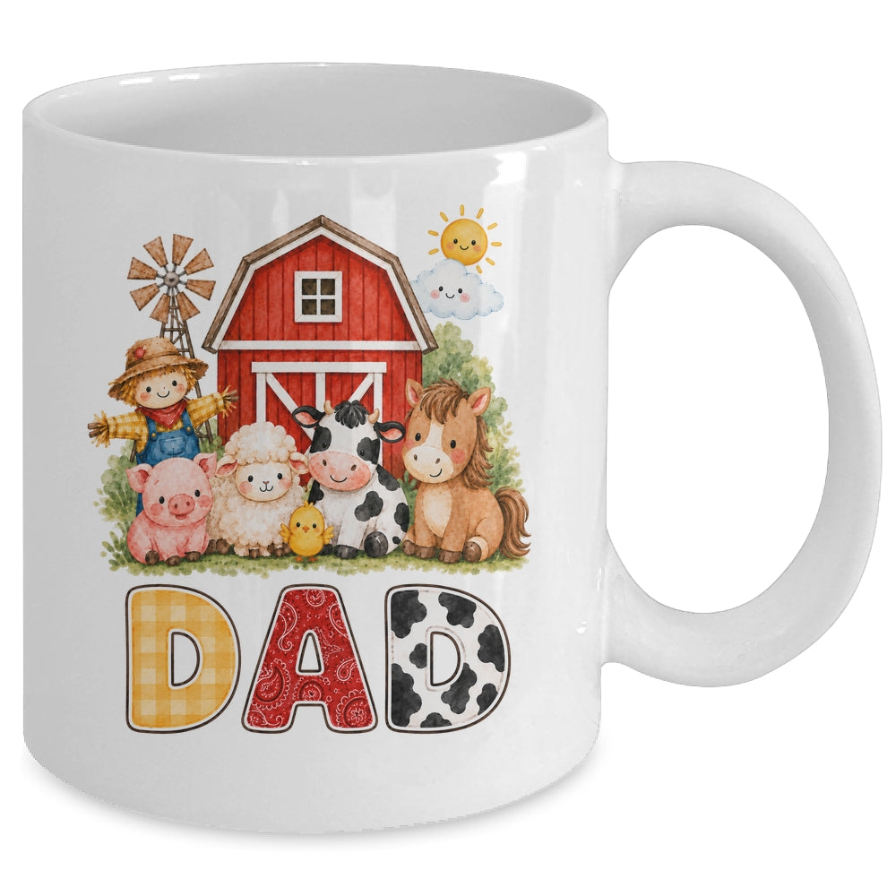 Dad Farm Cow 1St Birthday Girl Boy Matching Family Mug | siriusteestore