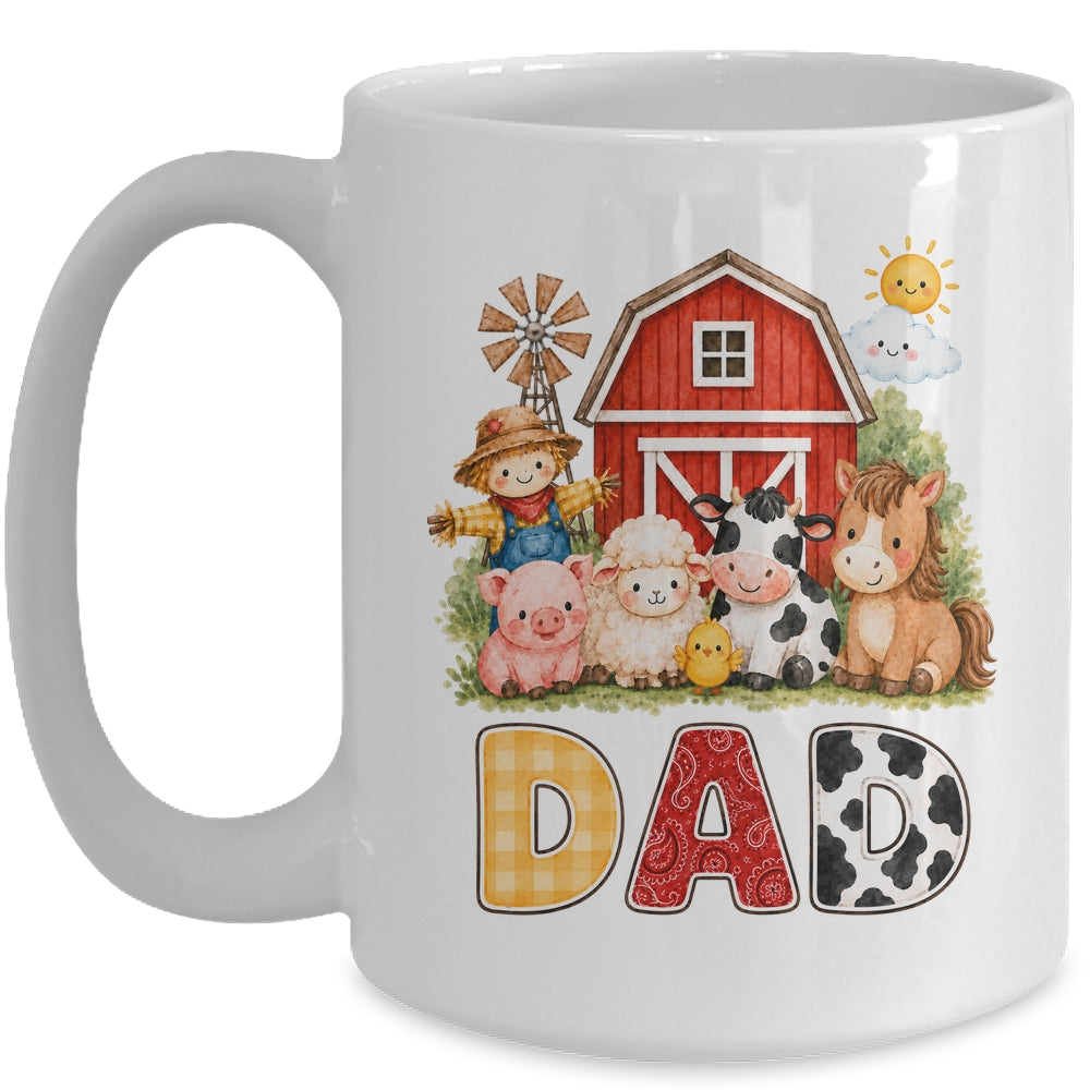 Dad Farm Cow 1St Birthday Girl Boy Matching Family Mug | siriusteestore