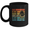 Dad Is My Name Grilling Is My Game BBQ Fathers Day Vintage Mug | siriusteestore