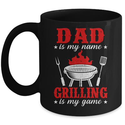 Dad Is My Name Grilling Is My Game Funny Smoker Dad Mug | siriusteestore