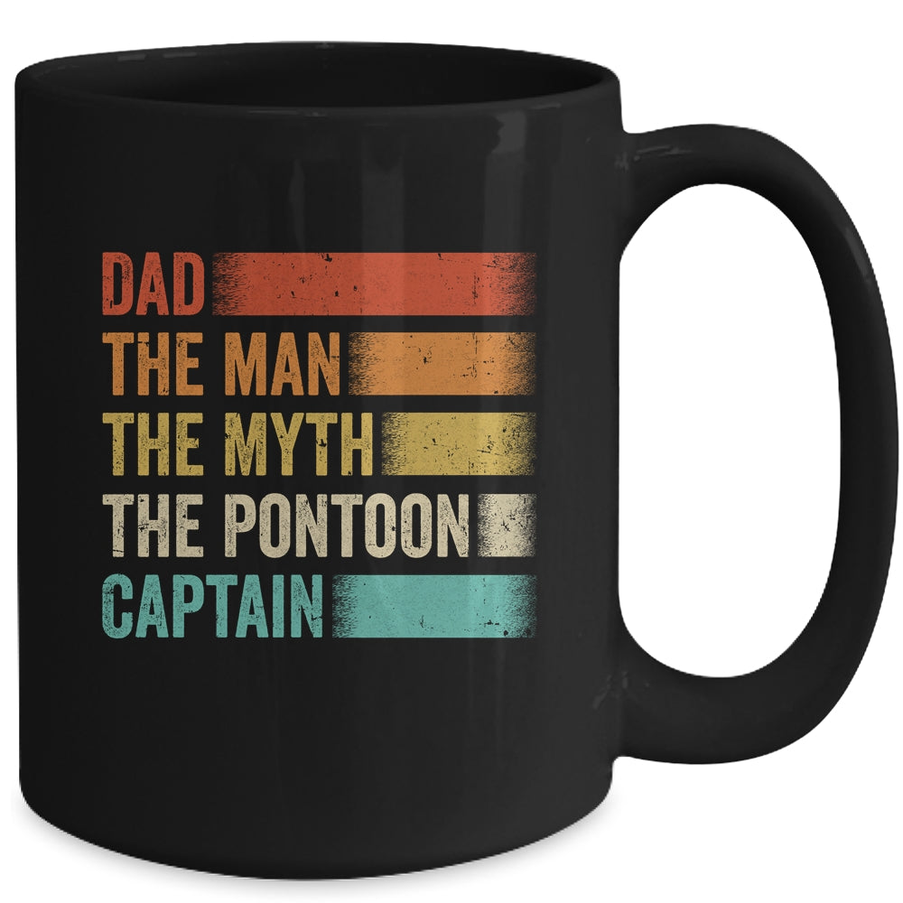 Dad Man Myth Pontoon Captain Funny Pontoon For Men Vintage Mug | siriusteestore