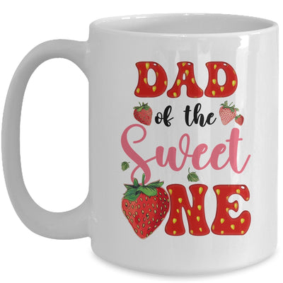 Dad Of Sweet One Strawberry Frist 1st Birthday Girl Mug | siriusteestore