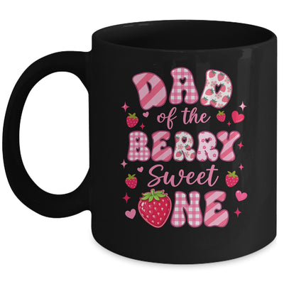 Dad Of The Berry Sweet One Strawberry First Birthday Mug | siriusteestore