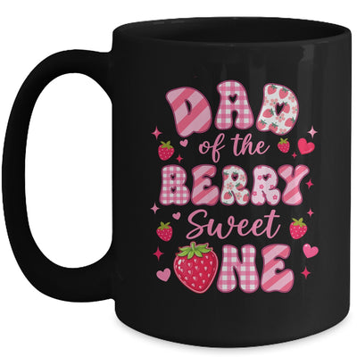 Dad Of The Berry Sweet One Strawberry First Birthday Mug | siriusteestore