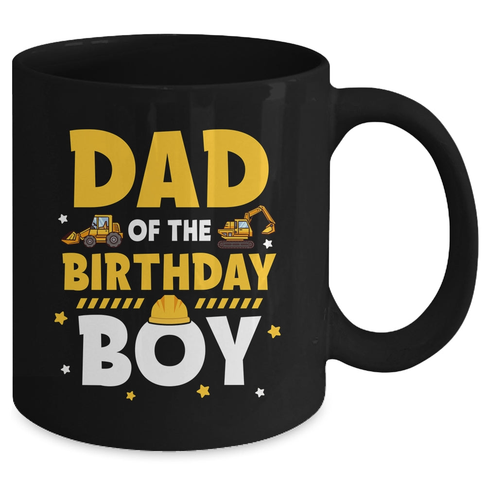 Dad Of The Birthday Boy Construction Worker Family Party Mug | siriusteestore