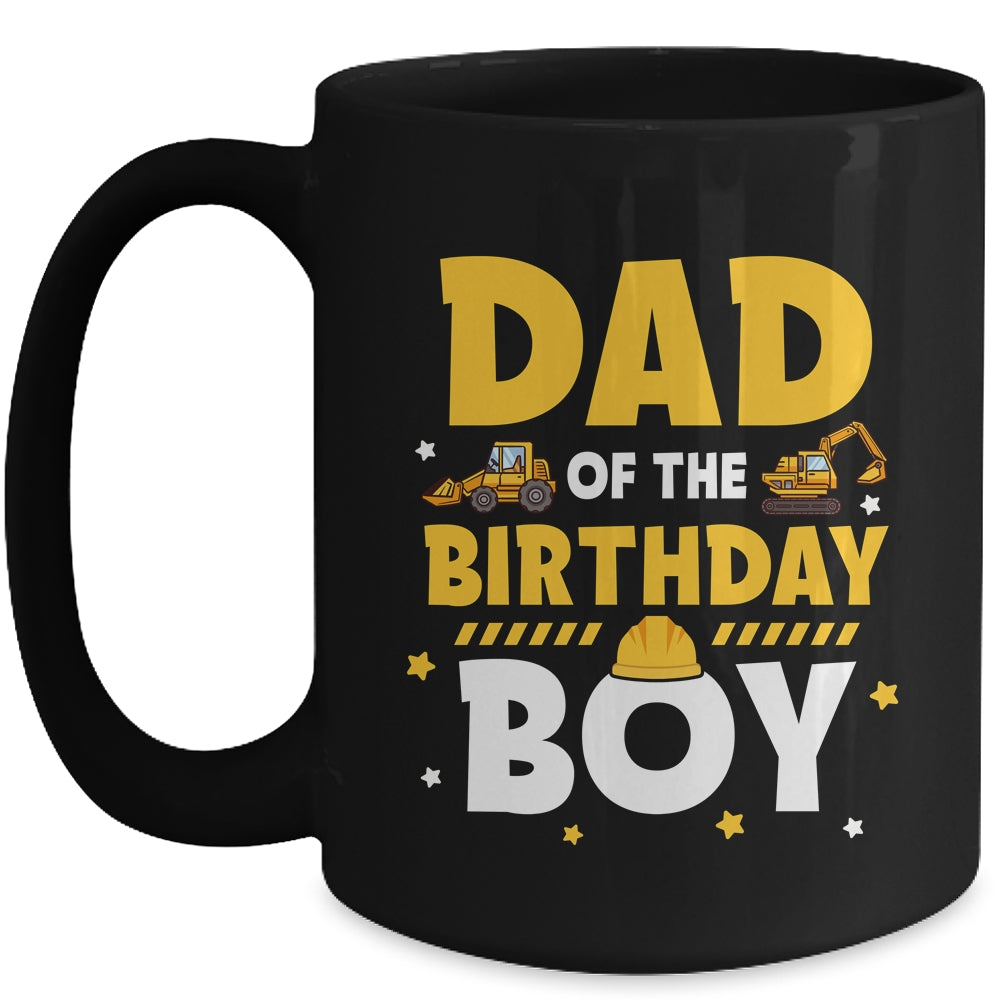 Dad Of The Birthday Boy Construction Worker Family Party Mug | siriusteestore