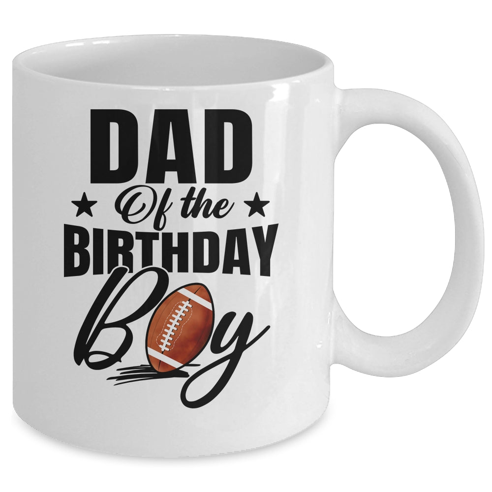 Dad Of The Birthday Boy Football 1st Birthday Party Mug | siriusteestore