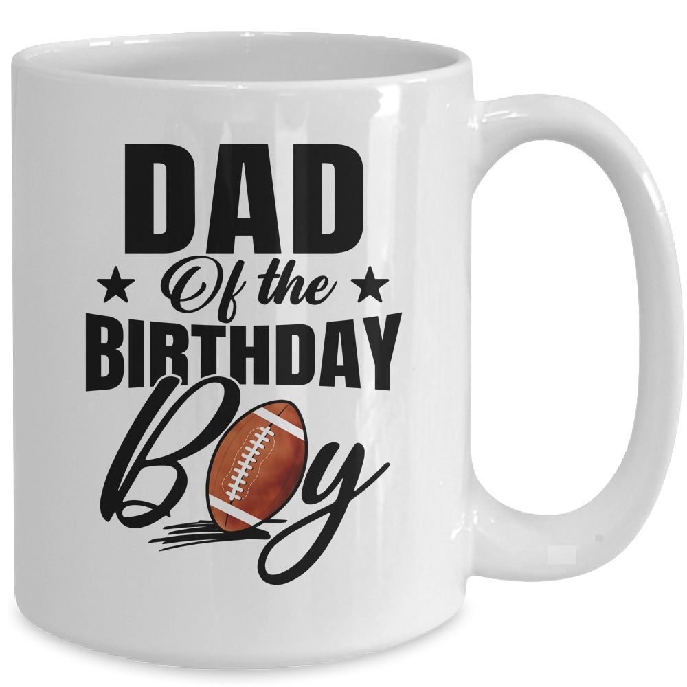 Dad Of The Birthday Boy Football 1st Birthday Party Mug | siriusteestore