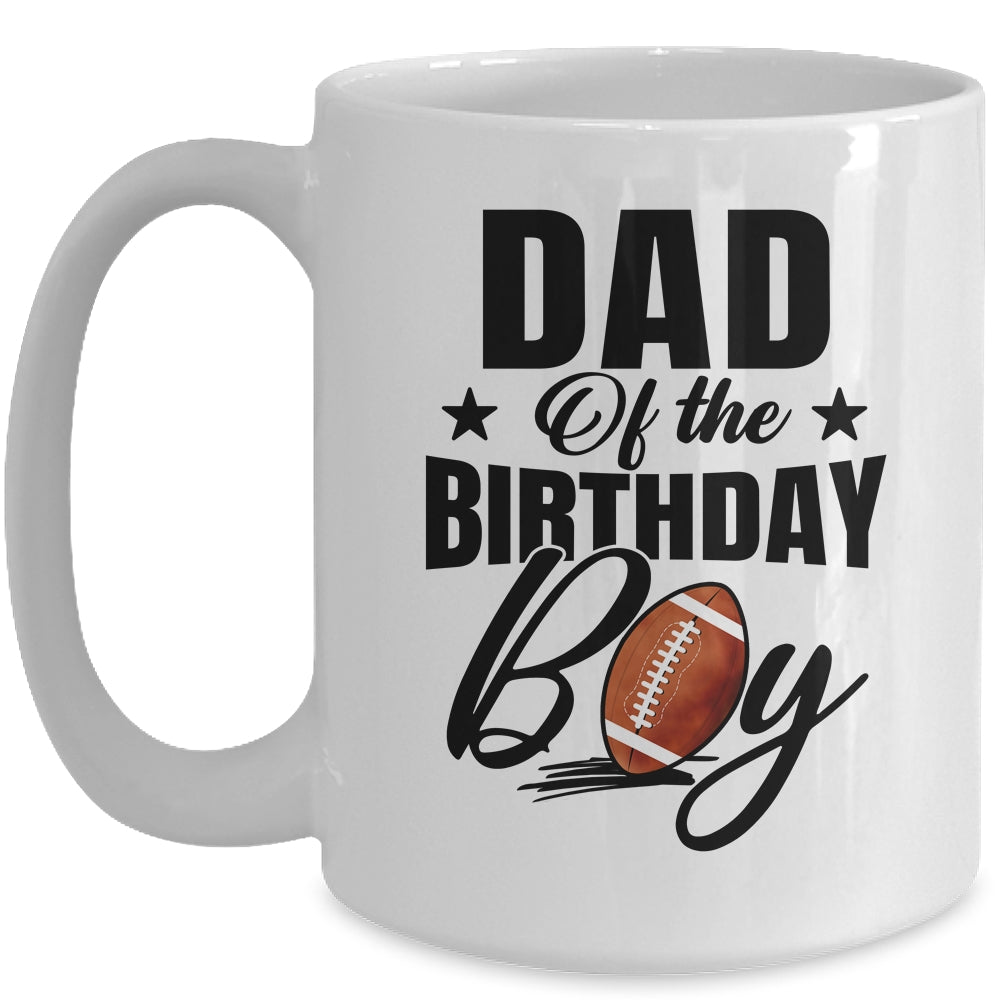 Dad Of The Birthday Boy Football 1st Birthday Party Mug | siriusteestore