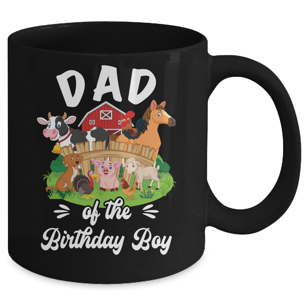 Dad Of The Birthday Boy Party Cow Farm 1st Birthday Party Mug | siriusteestore