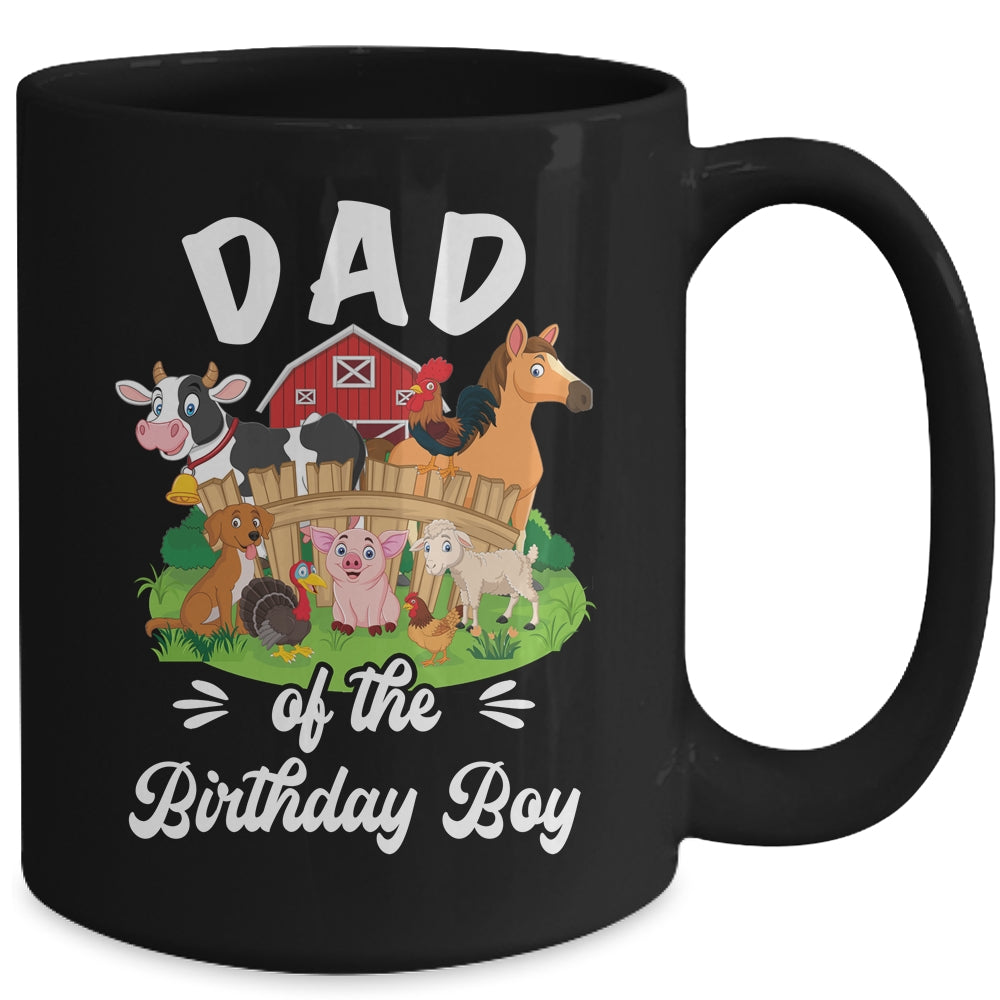 Dad Of The Birthday Boy Party Cow Farm 1st Birthday Party Mug | siriusteestore