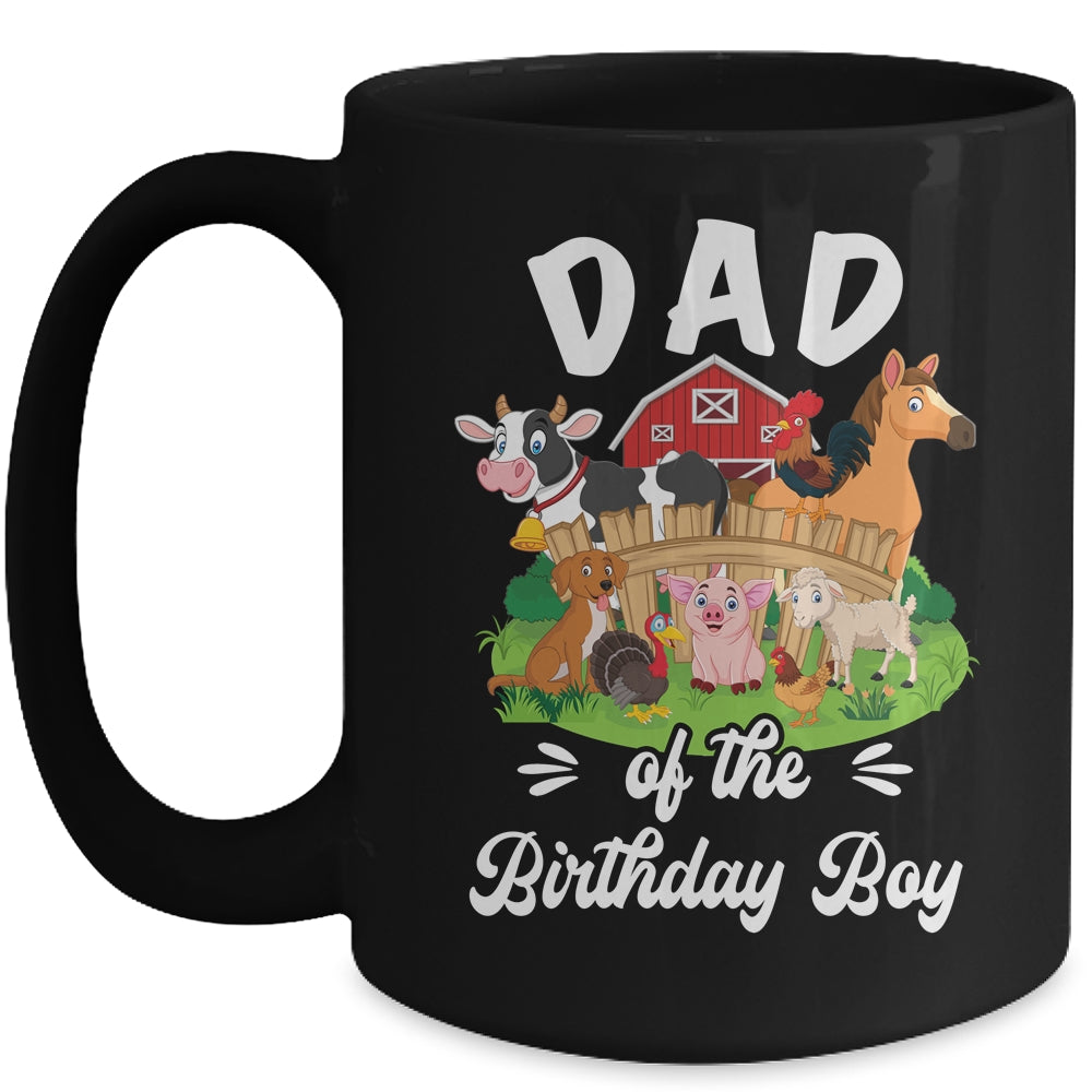 Dad Of The Birthday Boy Party Cow Farm 1st Birthday Party Mug | siriusteestore