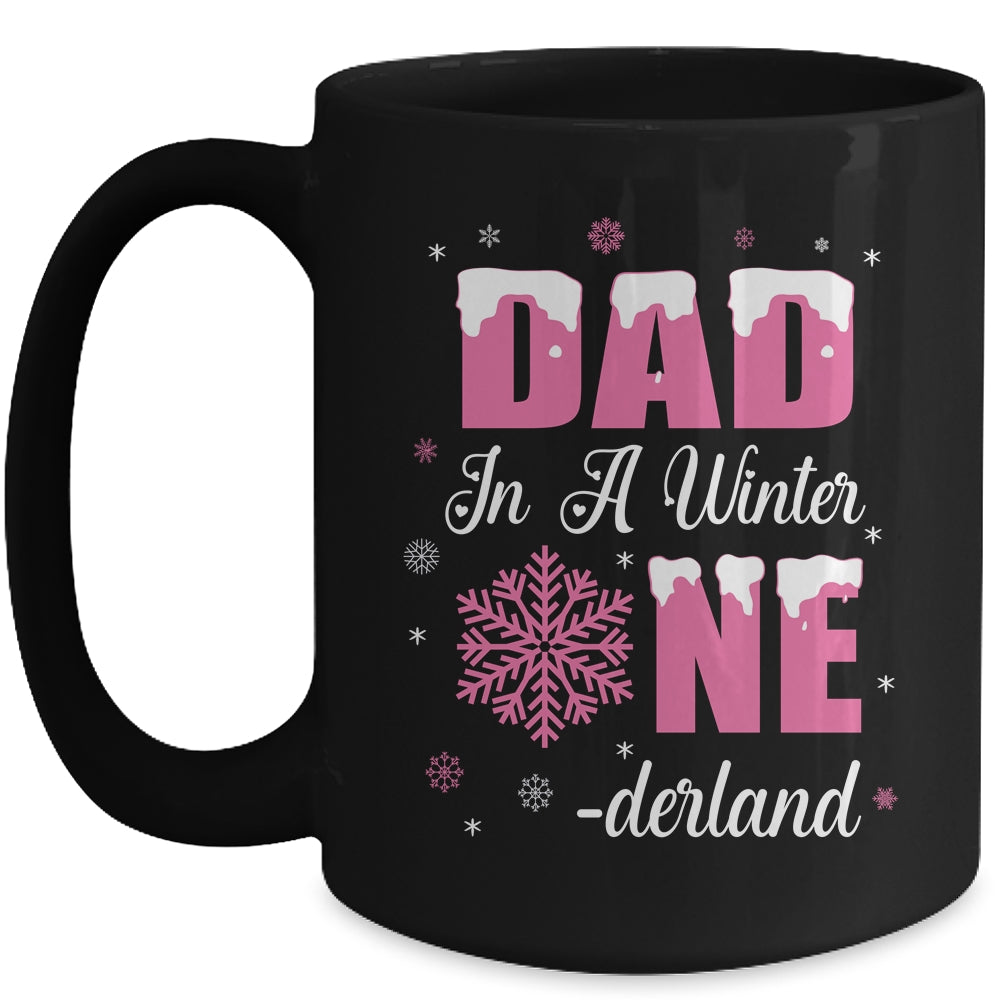 Dad Of The Birthday Girl Winter Onederland 1st Birthday Mug | siriusteestore