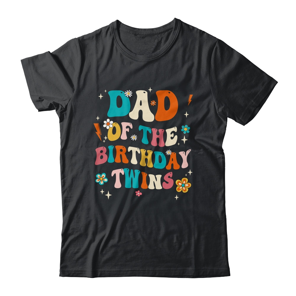 Dad Of The Birthday Twins Boys Girls Party Retro Bday Shirt & Hoodie | siriusteestore