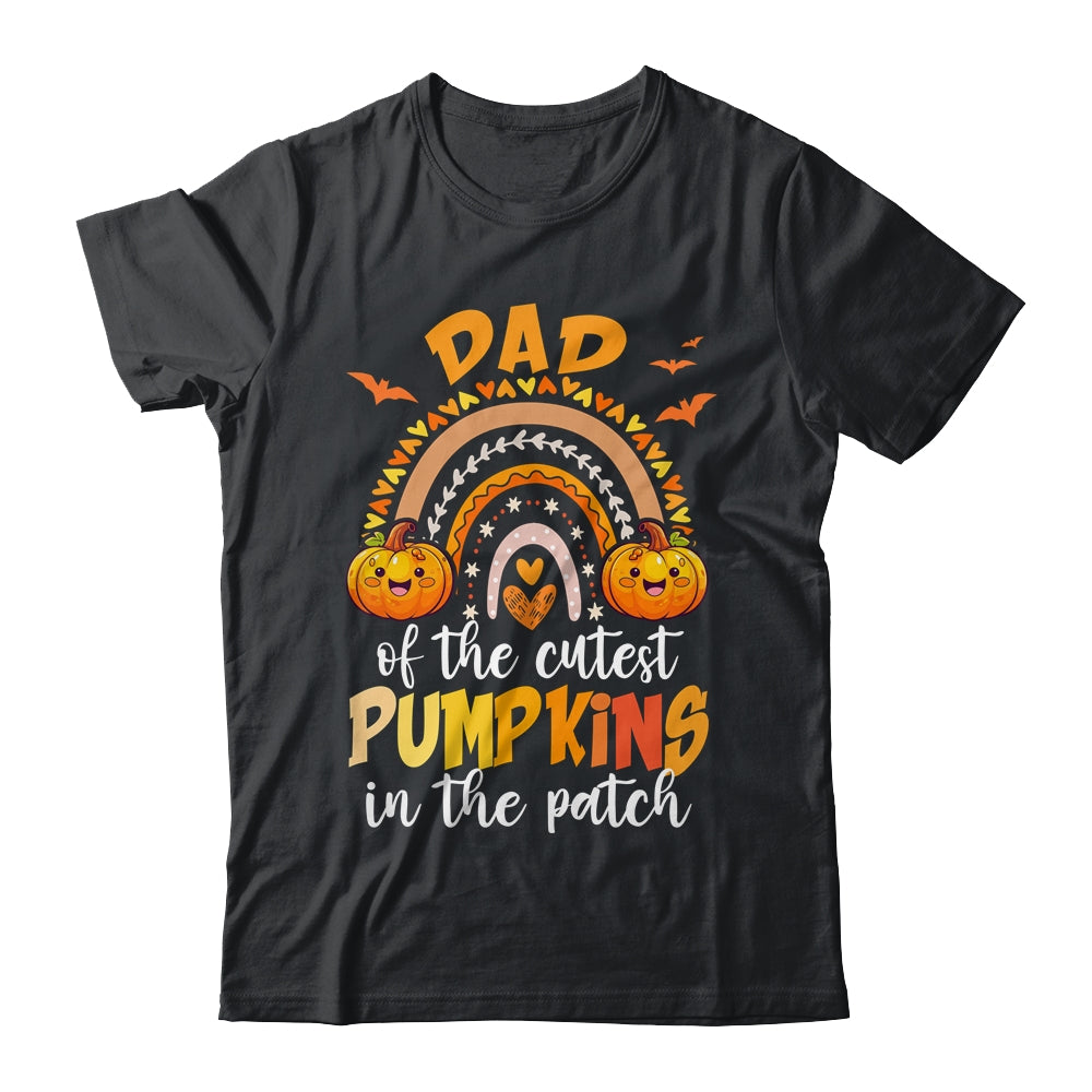 Dad Of The Cutest Pumpkins In The Patch Halloween Rainbow Shirt & Hoodie | siriusteestore