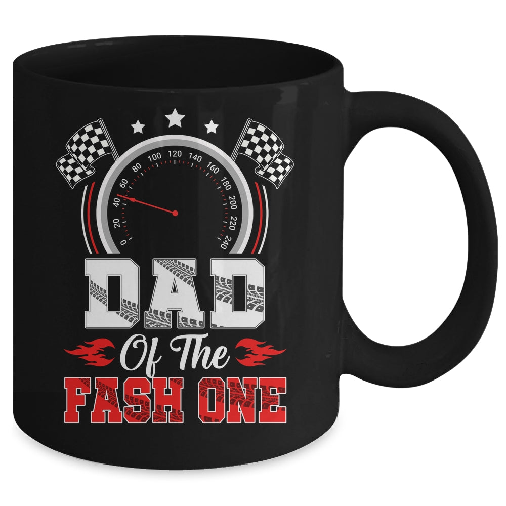 Dad Of The Fast One 1st Birthday Racing Car Family Mug | siriusteestore