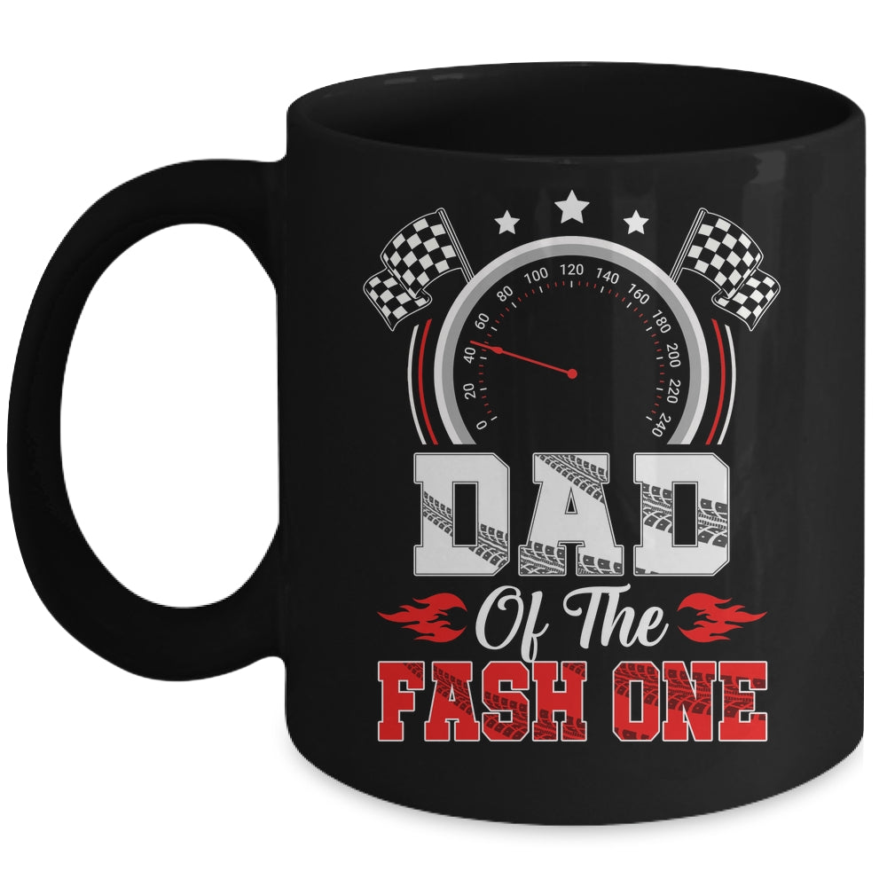 Dad Of The Fast One 1st Birthday Racing Car Family Mug | siriusteestore