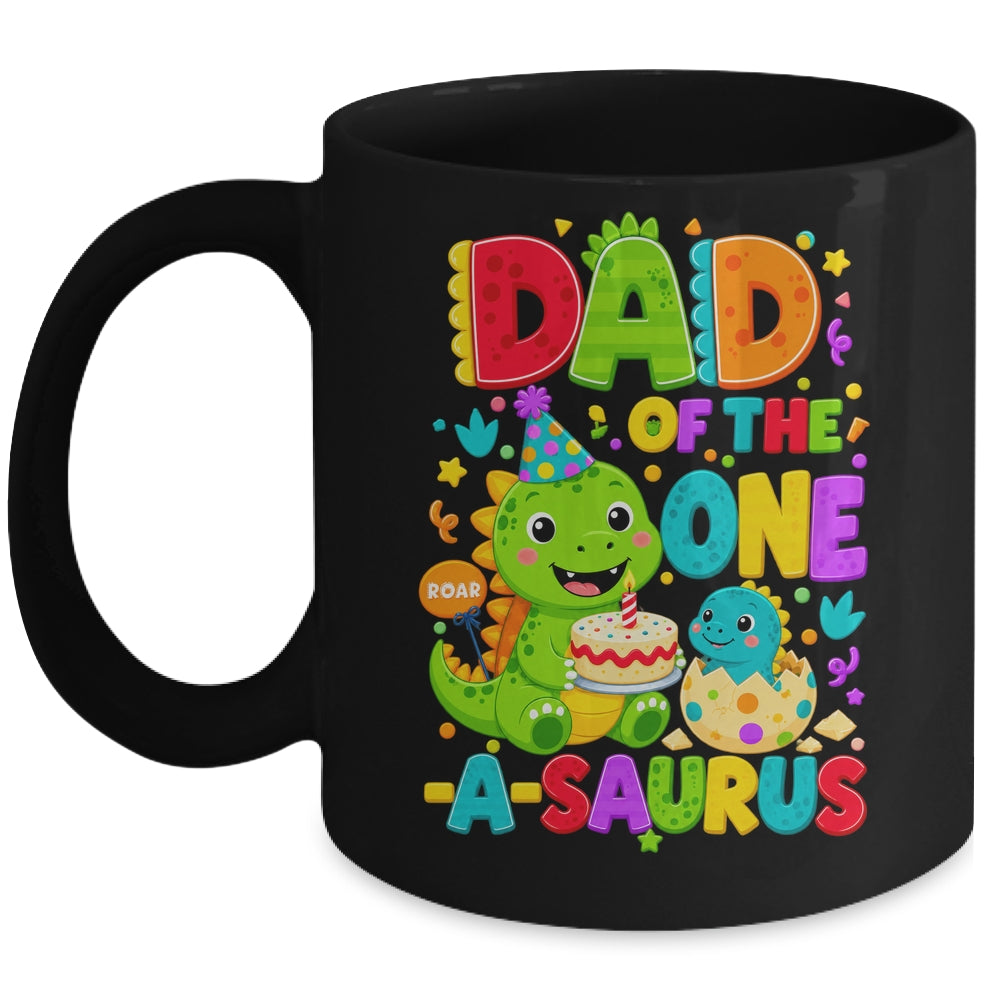 Dad Of The One-A-Saurus 1St Birthday Boy T-Rex Dinosaur Mug | siriusteestore