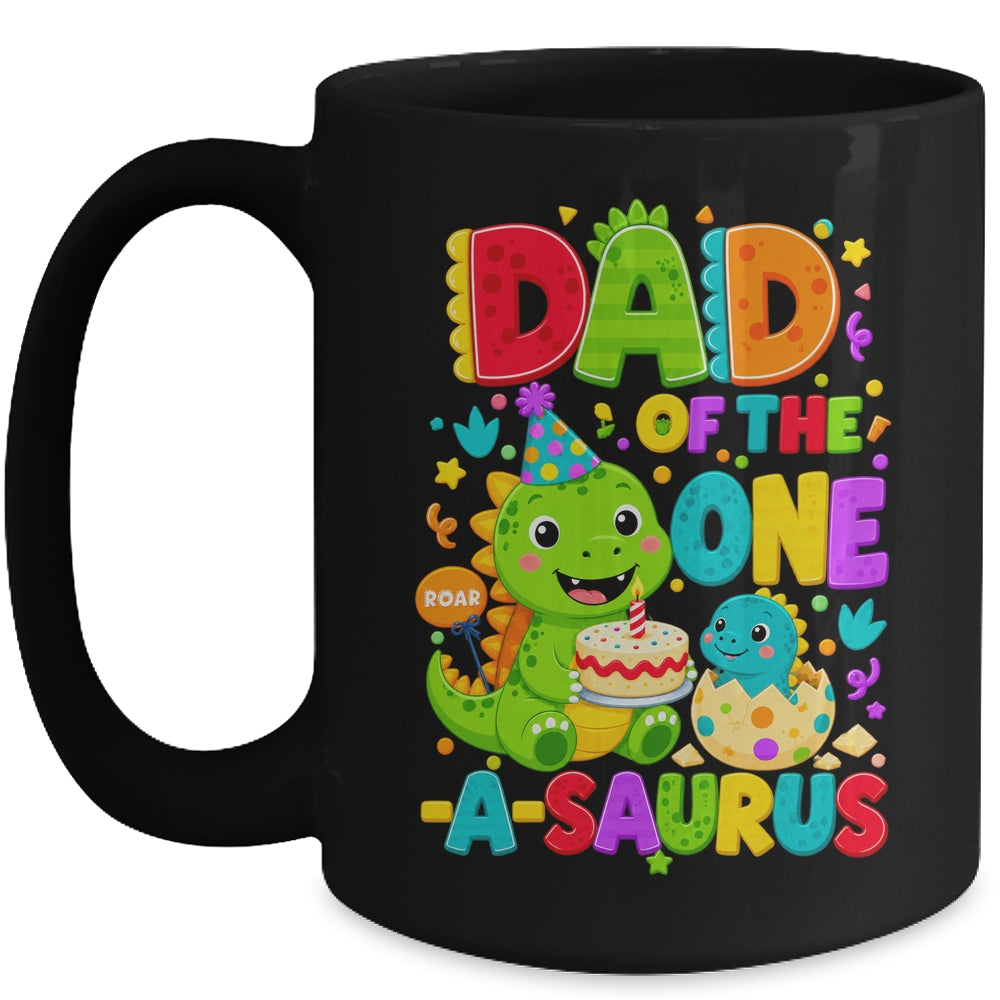 Dad Of The One-A-Saurus 1St Birthday Boy T-Rex Dinosaur Mug | siriusteestore