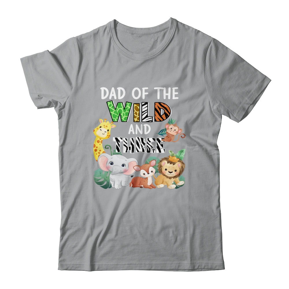 Dad Of The Wild And Three Zoo Theme Birthday Safari Shirt & Hoodie | siriusteestore