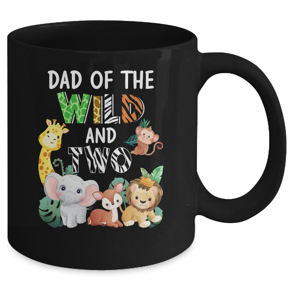 Dad Of The Wild And Two Zoo Theme Birthday Safari Mug | siriusteestore