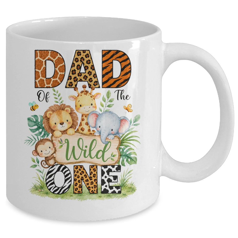 Dad Of The Wild One First Birthday Boy Jungle Safari Mug | siriusteestore