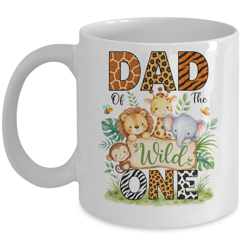 Dad Of The Wild One First Birthday Boy Jungle Safari Mug | siriusteestore