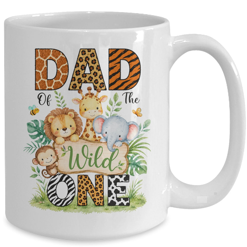 Dad Of The Wild One First Birthday Boy Jungle Safari Mug | siriusteestore