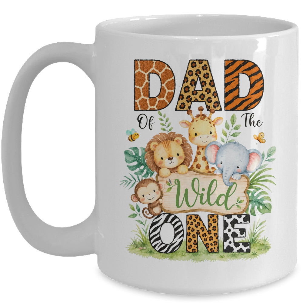 Dad Of The Wild One First Birthday Boy Jungle Safari Mug | siriusteestore