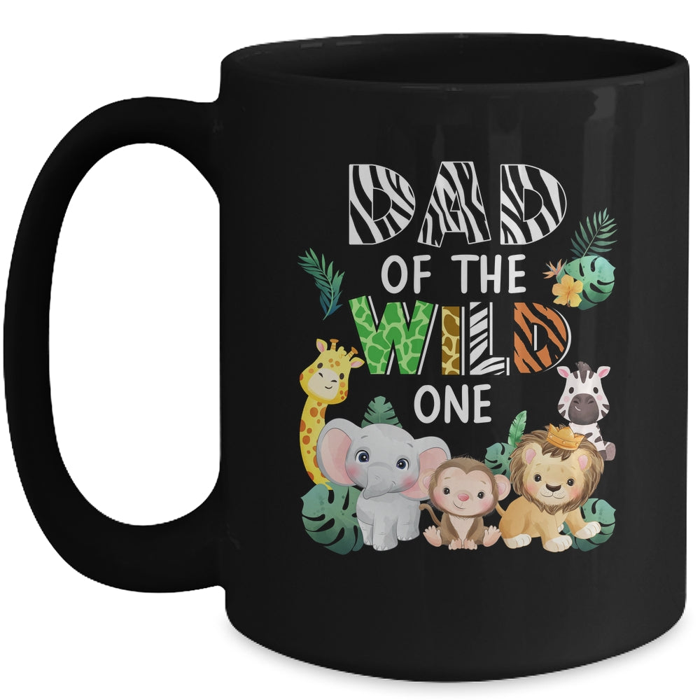 Dad Of The Wild One Zoo Theme Birthday Safari Animal Mug | siriusteestore