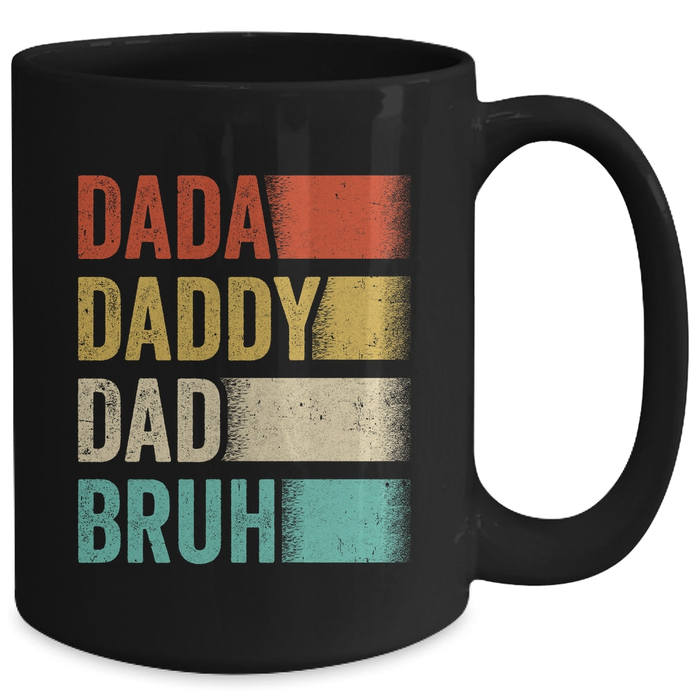 Dada Daddy Dad Bruh Funny Fathers Day Vintage Mug | siriusteestore