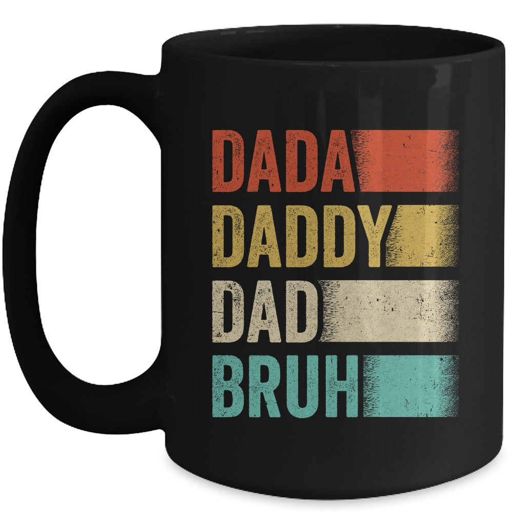Dada Daddy Dad Bruh Funny Fathers Day Vintage Mug | siriusteestore