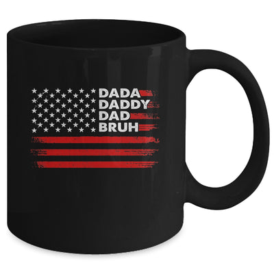 Dada Daddy Dad Bruh Happy Funny Fathers Day US Flag Mug | siriusteestore