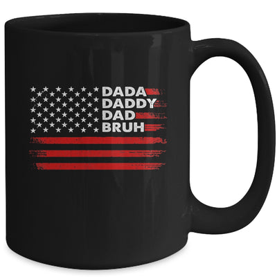Dada Daddy Dad Bruh Happy Funny Fathers Day US Flag Mug | siriusteestore