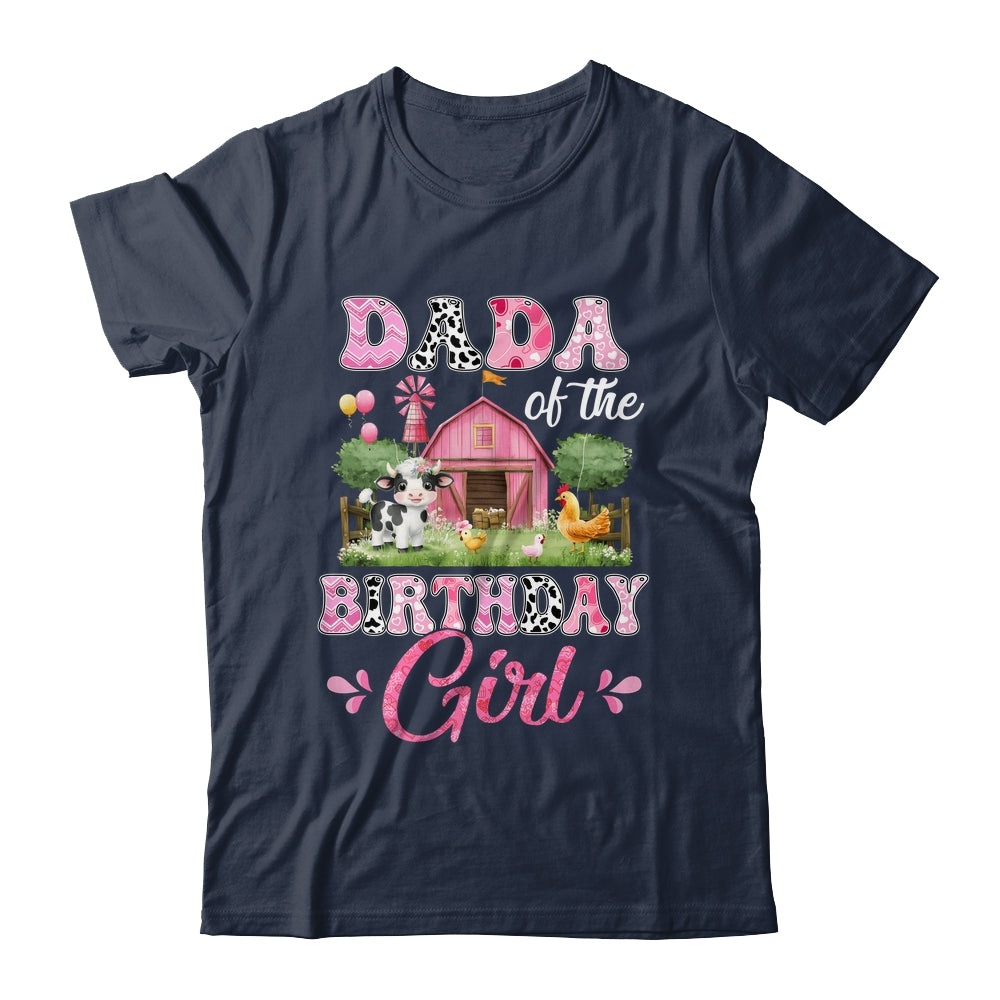 Dada Of The Birthday Girl 1st Birthday Cow Farm Family Shirt & Hoodie | siriusteestore