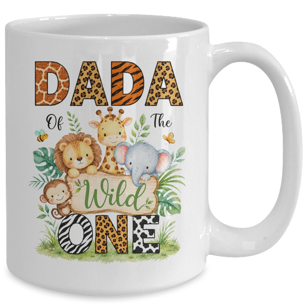 Dada Of The Wild One First Birthday Boy Jungle Safari Mug | siriusteestore