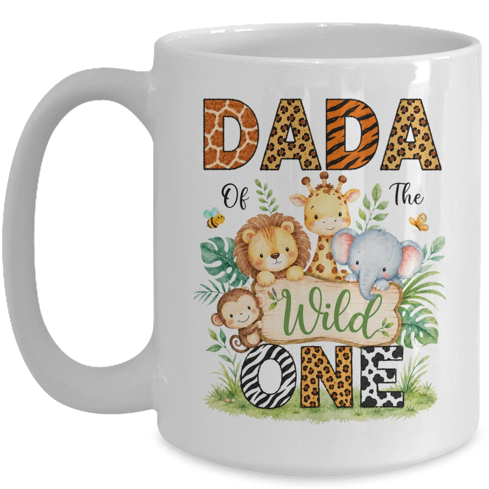 Dada Of The Wild One First Birthday Boy Jungle Safari Mug | siriusteestore