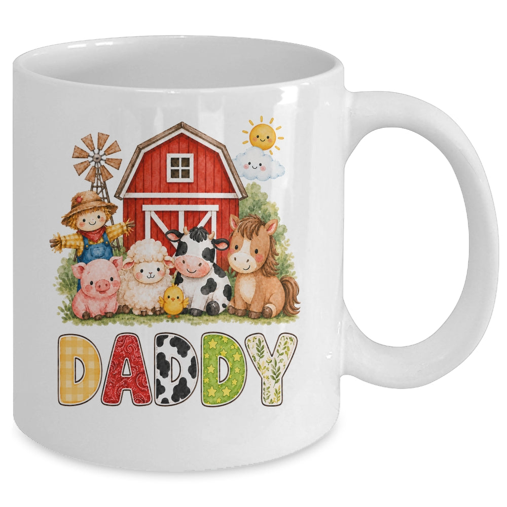 Daddy Farm Cow 1St Birthday Girl Boy Matching Family Mug | siriusteestore