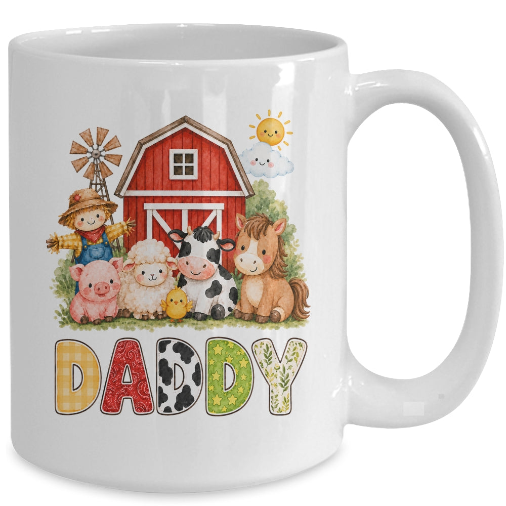 Daddy Farm Cow 1St Birthday Girl Boy Matching Family Mug | siriusteestore