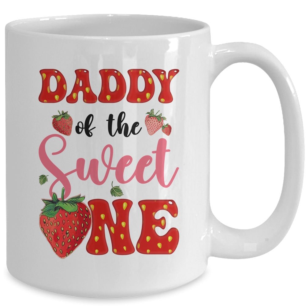 Daddy Of Sweet One Strawberry Frist 1st Birthday Girl Mug | siriusteestore