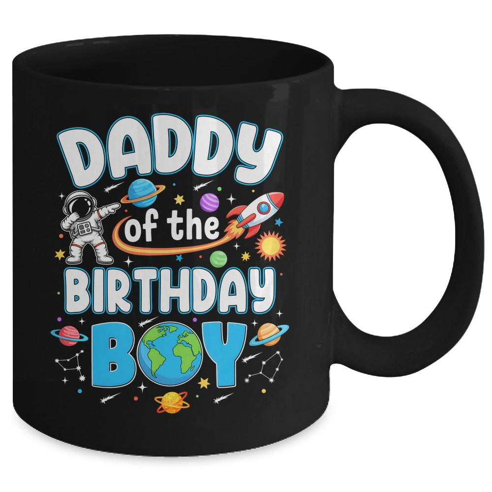 Daddy Of The Birthday Boy Astronaut Family Space Planets Mug | siriusteestore