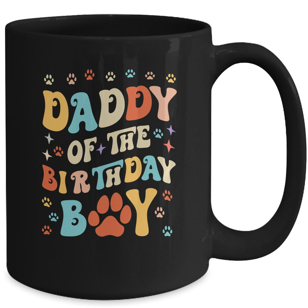 Daddy Of The Birthday Boy Dog Paw Birthday Party Celebration Mug | siriusteestore
