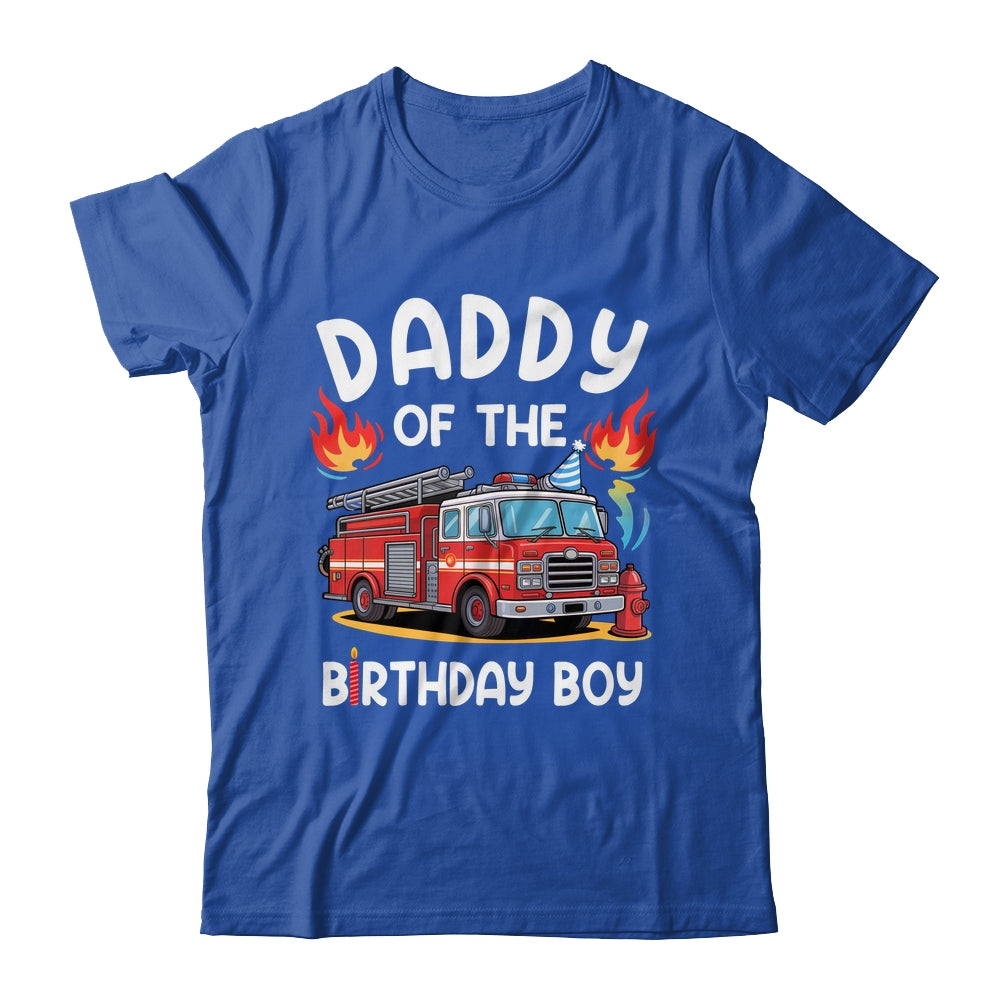 Daddy Of The Birthday Boy Fire Truck Firefighter 1st Party Shirt & Hoodie | siriusteestore