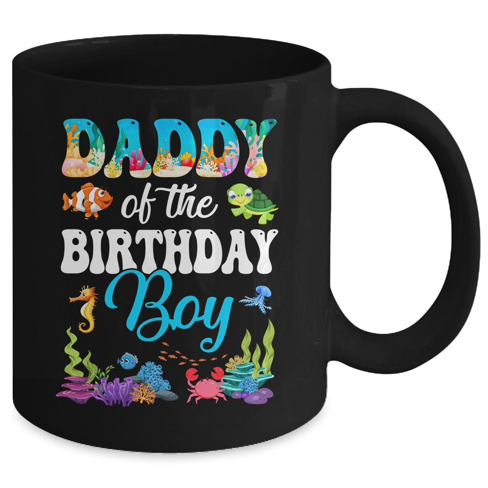 Daddy Of The Birthday Boy Sea Fish Ocean Aquarium Party Mug | siriusteestore
