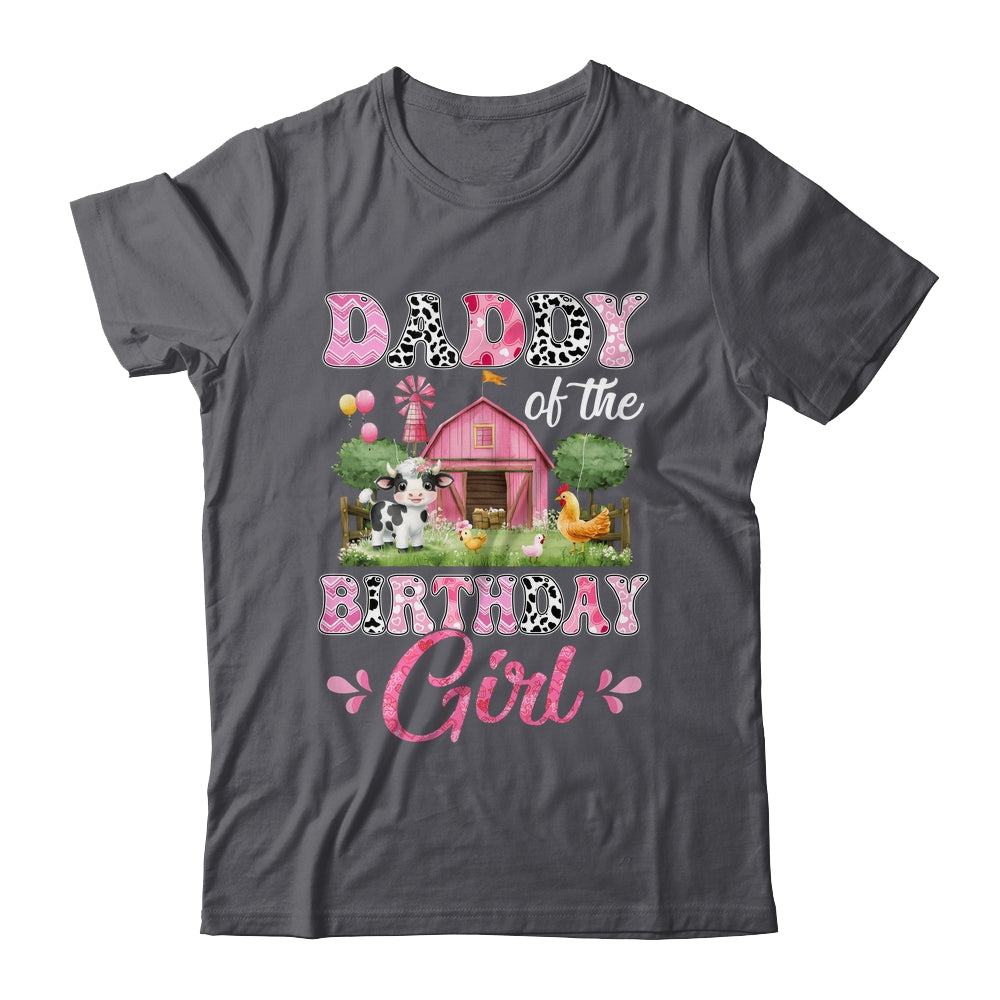 Daddy Of The Birthday Girl 1st Birthday Cow Farm Family Shirt & Hoodie | siriusteestore