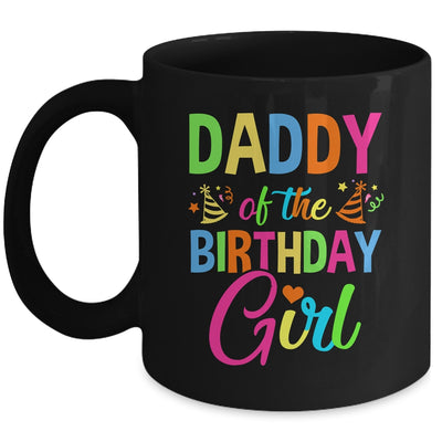 Daddy Of The Birthday Girl Glows Retro 80's Party Family Mug | siriusteestore